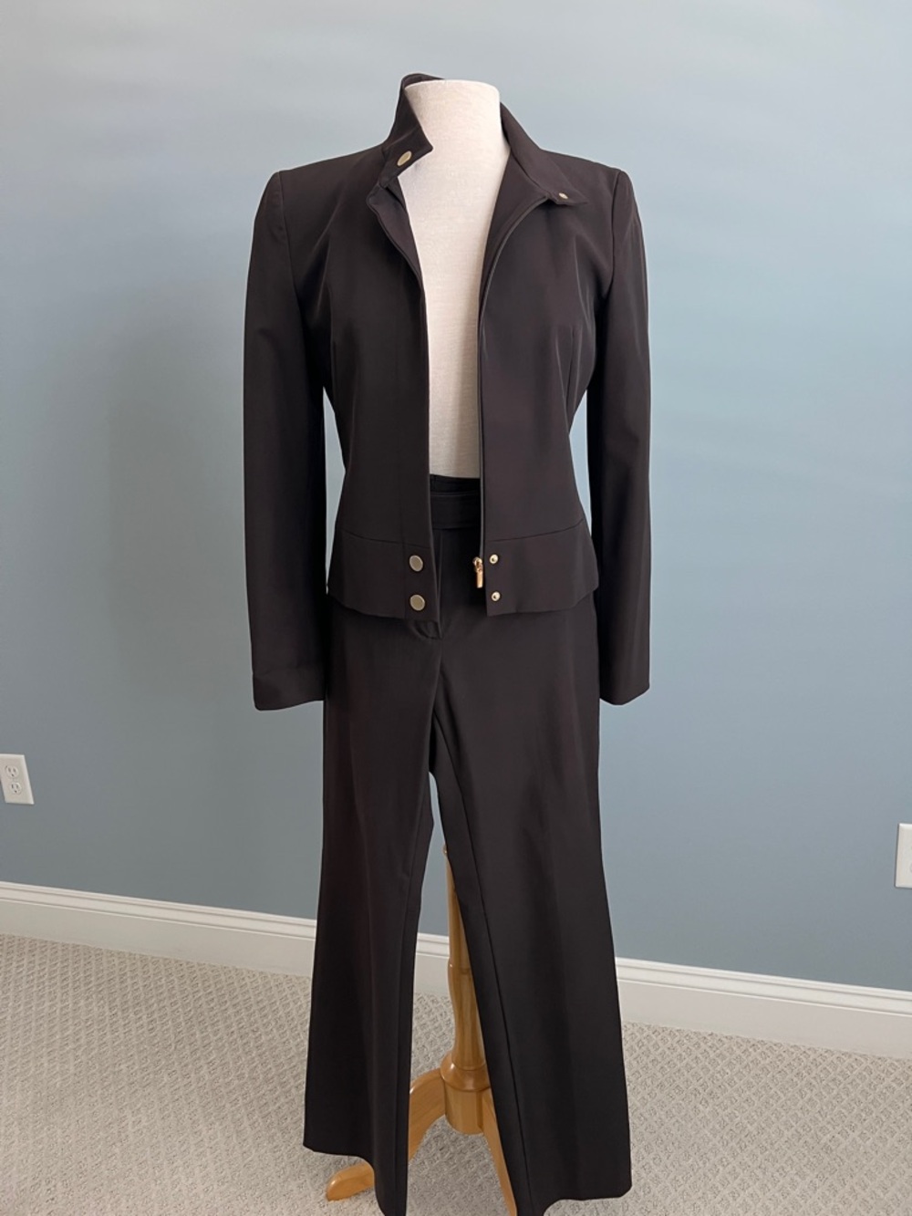 Dark brown travel suit